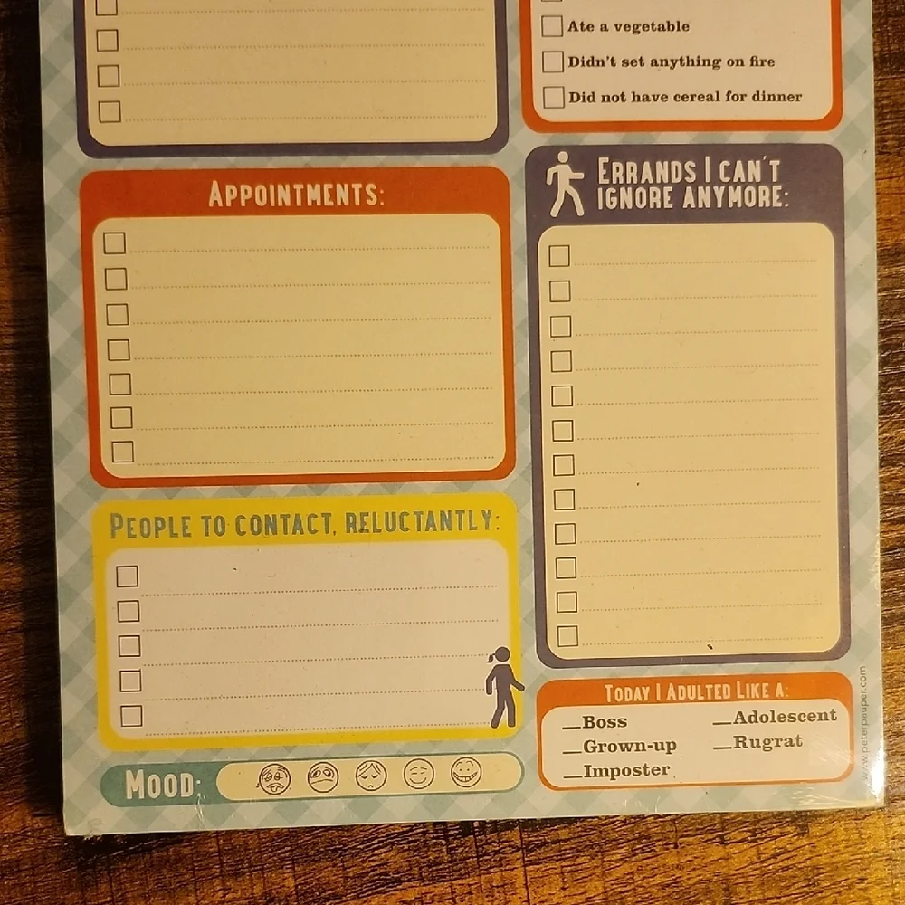 Adulting To-Do List Notepad - Multicolor